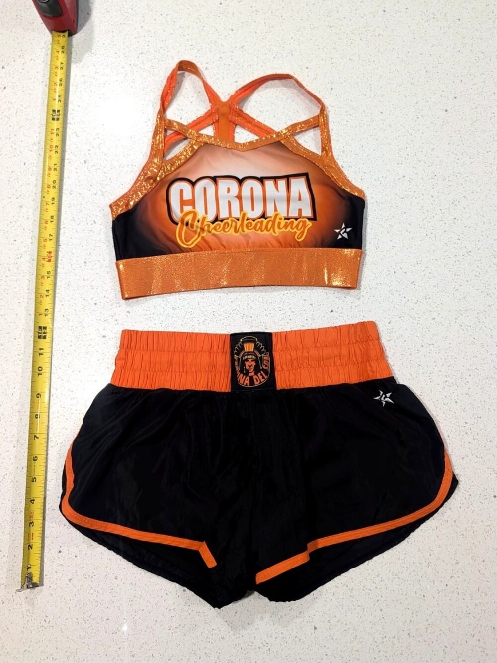 Real REBEL ATHLETIC Cheer Corona Del Sol High School AZ Uniform Cheerleading Set